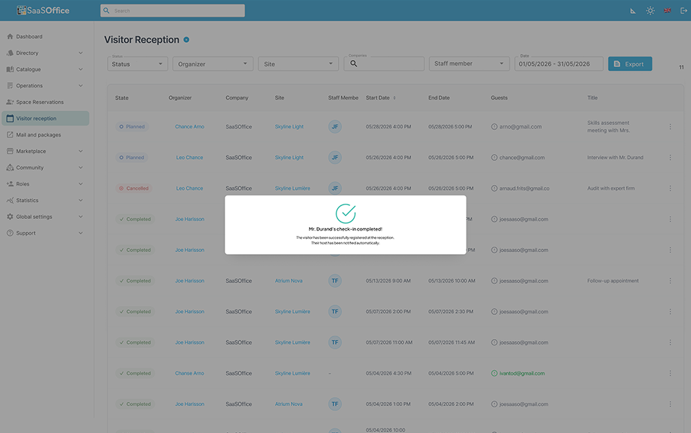 Step 3: Host Notified