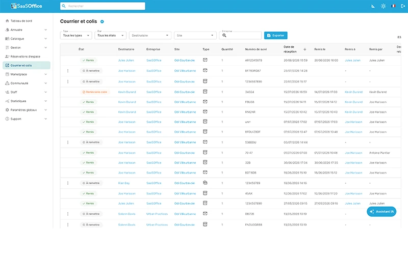 Étape 5, export BI